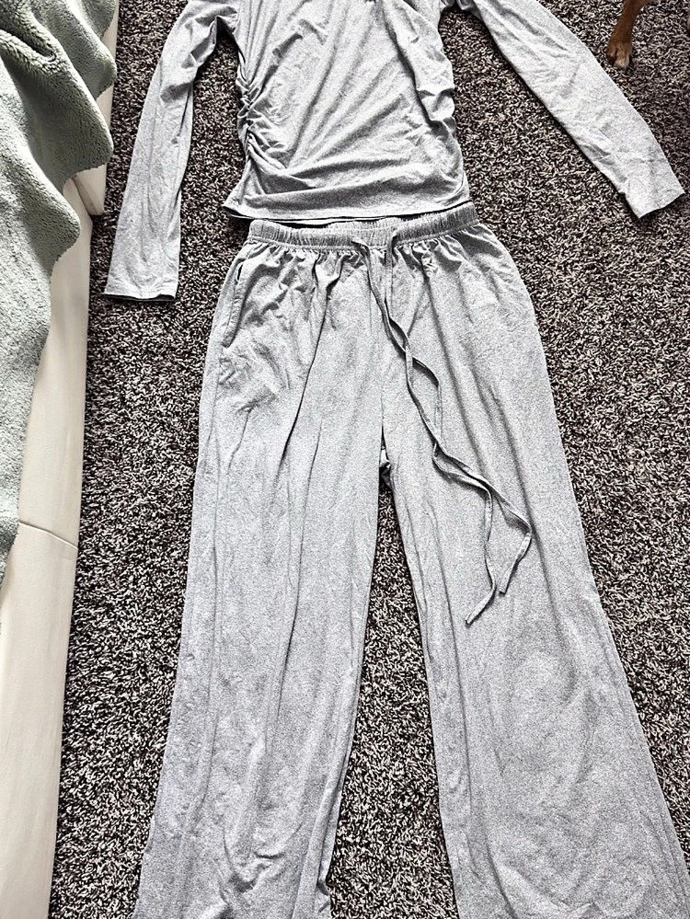 Soft Lounge Long Sleeve Sleep Set Gray